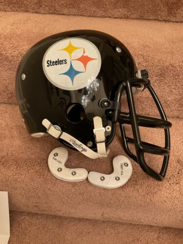 Vintage RARE Rawlings HND-9 Football Helmet Pittsburgh Steelers Mike Webster Sports Mem, Cards & Fan Shop:Fan Apparel & Souvenirs:Football-NFL Rawlings