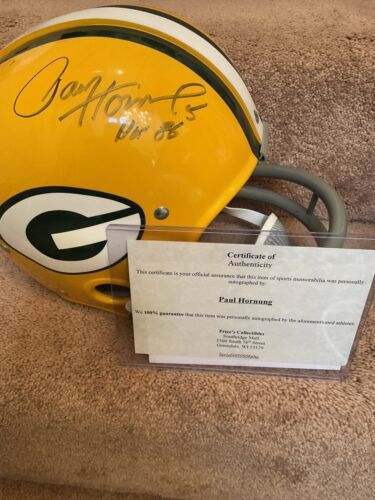 Riddell Kra-Lite RK2 Green Bay Packers Football Helmet Paul Hornung Autograph Sports Mem, Cards & Fan Shop:Fan Apparel & Souvenirs:Football-NFL Riddell