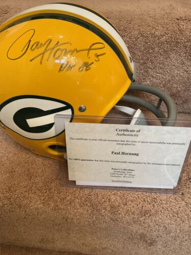 Riddell Kra-Lite RK2 Green Bay Packers Football Helmet Paul Hornung Autograph Sports Mem, Cards & Fan Shop:Fan Apparel & Souvenirs:Football-NFL Riddell   