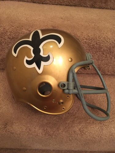Authentic Riddell Kra-Lite RAC-H2 New Orleans Saints Football Helmet Game Used Sports Mem, Cards & Fan Shop:Fan Apparel & Souvenirs:Football-NFL Riddell
