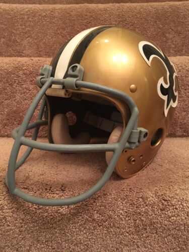 Authentic Riddell Kra-Lite RAC-H2 New Orleans Saints Football Helmet Game Used Sports Mem, Cards & Fan Shop:Fan Apparel & Souvenirs:Football-NFL Riddell