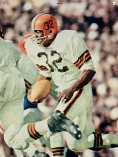 RK Vintage Style Cleveland Browns Suspension Football Helmet Jim Brown Sports Mem, Cards & Fan Shop:Game Used Memorabilia:Football-NFL:Helmet WESTBROOKSPORTSCARDS