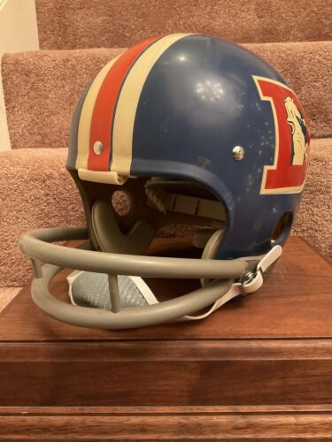 Vintage Riddell Authentic Denver Broncos Kra-Lite TK2 1971 Football Helmet Rare Sports Mem, Cards & Fan Shop:Fan Apparel & Souvenirs:Football-NFL Riddell
