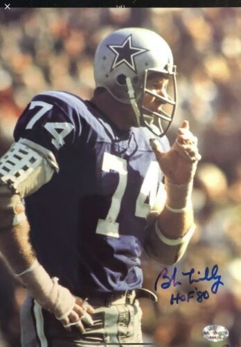 Bob Lilly Autographed Stats TK2 Dallas Cowboys Football Helmet Authentic Paint Sports Mem, Cards & Fan Shop:Fan Apparel & Souvenirs:Football-NFL Riddell