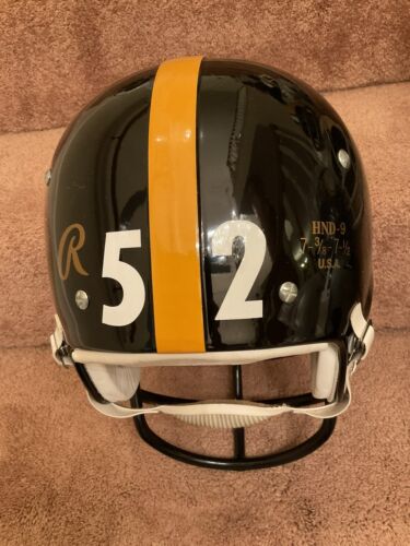 Vintage RARE Rawlings HND-9 Football Helmet Pittsburgh Steelers Mike Webster Sports Mem, Cards & Fan Shop:Fan Apparel & Souvenirs:Football-NFL Rawlings