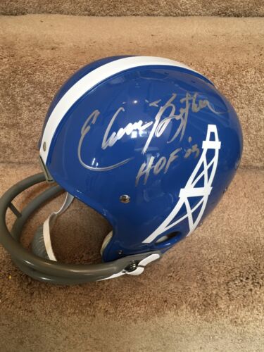 Riddell kra-Lite RK2 Suspension Football Helmet Houston Oilers Elvin Bethea Autograph Sports Mem, Cards & Fan Shop:Autographs-Original:Football-NFL:Helmets WESTBROOKSPORTSCARDS