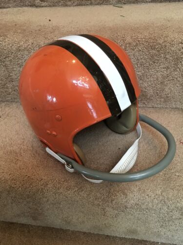 Vintage RK Style Football Helmet 1962 Cleveland Browns The Express Movie Prop Sports Mem, Cards & Fan Shop:Fan Apparel & Souvenirs:Football-NFL WESTBROOKSPORTSCARDS   