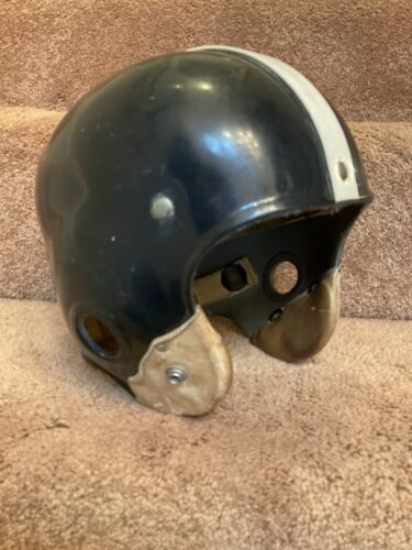 Riddell 1950s RT2 Football Helmet Blue Under Clear Shell Baltimore Colts Shula Sports Mem, Cards & Fan Shop:Fan Apparel & Souvenirs:Football-NFL Riddell