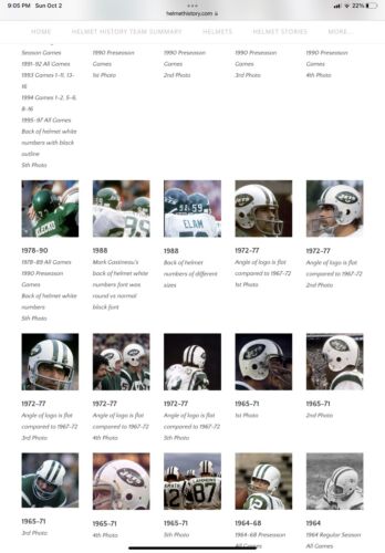 New York Jets Vintage Riddell 1973 Kra-Lite II TK-2 Football Helmet Sports Mem, Cards & Fan Shop:Fan Apparel & Souvenirs:Football-NFL Riddell