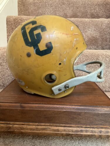 Vtg MacGregor Clear Shell Game Used Worn Display Football Helmet