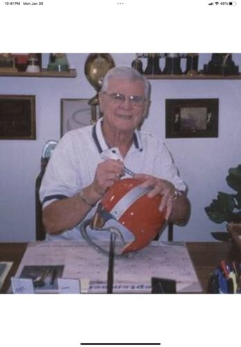 Hugh “The King” McElhenny Autographed 1955 Style RT Suspension Football Helmet Sports Mem, Cards & Fan Shop:Game Used Memorabilia:Football-NFL:Helmet WESTBROOKSPORTSCARDS