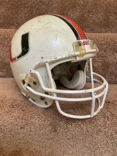 Miami Hurricanes Game Used Riddell PAC-3 Football Helmet 1978-84 Sports Mem, Cards & Fan Shop:Fan Apparel & Souvenirs:College-NCAA Schutt
