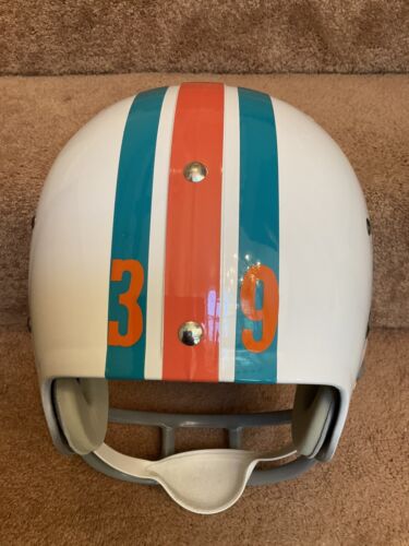 TK2 Style Custom Football Helmet Miami Dolphins Larry Csonka Dungard Facemask Sports Mem, Cards & Fan Shop:Autographs-Original:Football-NFL:Helmets WESTBROOKSPORTSCARDS