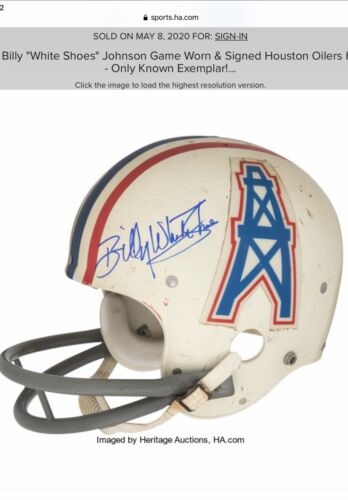 Custom TK2 Style Football Helmet- 1975 Houston Oilers Billy White Shoes Johnson Sports Mem, Cards & Fan Shop:Fan Apparel & Souvenirs:Football-NFL Riddell   