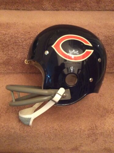 Vintage Riddell Kra-Lite Old Football Helmet- 1973 Chicago Bears Sports Mem, Cards & Fan Shop:Fan Apparel & Souvenirs:Football-NFL WESTBROOKSPORTSCARDS   