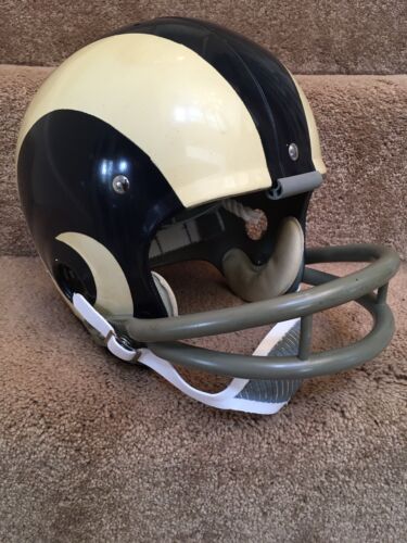 Los Angeles Rams Riddell TK2 Football Helmet 1970 Painted Horns Les Josephson Sports Mem, Cards & Fan Shop:Fan Apparel & Souvenirs:Football-NFL Riddell