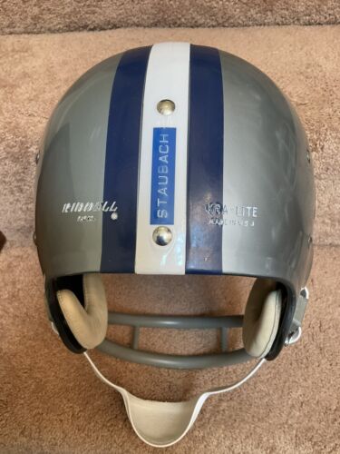Vintage Riddell Kra-Lite TK2 Football Helmet Rare 1971 Dallas Cowboys Staubach Sports Mem, Cards & Fan Shop:Fan Apparel & Souvenirs:Football-NFL Riddell