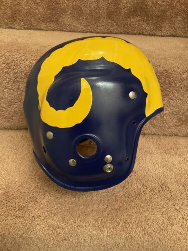 Original Vintage MacGregor E730G Football Helmet- 1948 Los Angeles Rams Sports Mem, Cards & Fan Shop:Fan Apparel & Souvenirs:Football-NFL WESTBROOKSPORTSCARDS   