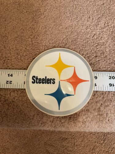 1 Full Size Pittsburgh Steelers Vintage Authentic Thin Mil Football Helmet Decal Sports Mem, Cards & Fan Shop:Autographs-Original:Football-NFL:Helmets WESTBROOKSPORTSCARDS