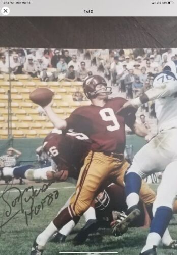 1965 Washington Redskins Spear RK2 Style Custom Football Helmet Sonny Jurgensen Sports Mem, Cards & Fan Shop:Autographs-Original:Football-NFL:Helmets WESTBROOKSPORTSCARDS