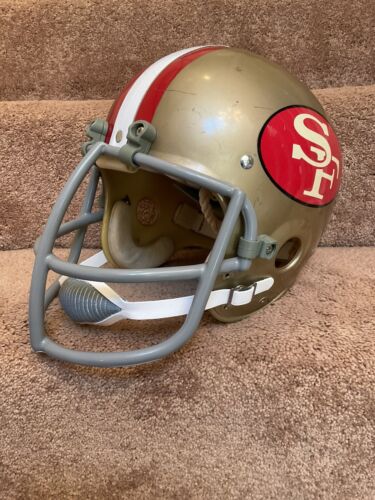 Vintage Riddell Kra-Lite TK2 Football Helmet 1971 San Francisco 49ers Square Jaw Sports Mem, Cards & Fan Shop:Fan Apparel & Souvenirs:Football-NFL Riddell   