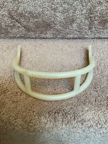 ORIGINAL Marietta 2-Bar 1950-1960s Football Helmet Facemask White Bone Color Sports Mem, Cards & Fan Shop:Game Used Memorabilia:Football-NFL:Helmet WESTBROOKSPORTSCARDS