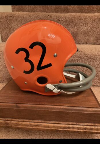 RK4 Husky Vintage Style Football Helmet 1957-1959 Cleveland Browns Jim Brown Sports Mem, Cards & Fan Shop:Game Used Memorabilia:Football-NFL:Helmet WESTBROOKSPORTSCARDS   