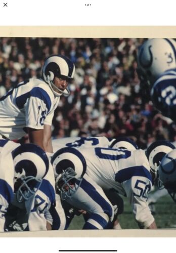 Los Angeles Rams Painted Horns RK2 Style Suspension Football Helmet Roman Gabriel Sports Mem, Cards & Fan Shop:Fan Apparel & Souvenirs:Football-NFL Riddell   