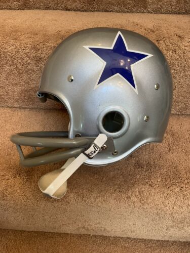 Riddell Kra-Lite RK2 Suspension Football Helmet 1966 Dallas Cowboys Don Perkins Sports Mem, Cards & Fan Shop:Fan Apparel & Souvenirs:Football-NFL Riddell