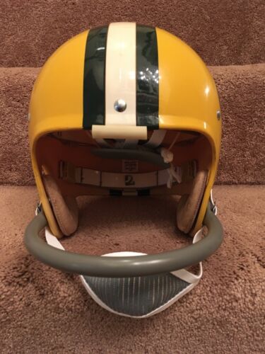 Vintage Riddell 1971 Kra-Lite TK2 Football Helmet Green Bay Packers Bart Starr Sports Mem, Cards & Fan Shop:Fan Apparel & Souvenirs:Football-NFL Riddell