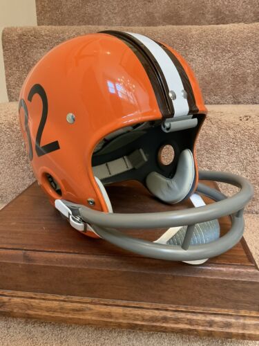 RK4 Husky Vintage Style Football Helmet 1960 Cleveland Browns Jim Brown Sports Mem, Cards & Fan Shop:Game Used Memorabilia:Football-NFL:Helmet WESTBROOKSPORTSCARDS   