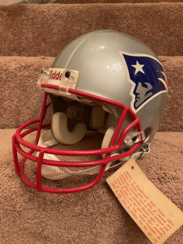 Vintage Riddell New England Patriots Football Helmet Drew Bledsoe Autograph Sports Mem, Cards & Fan Shop:Fan Apparel & Souvenirs:Football-NFL Riddell   