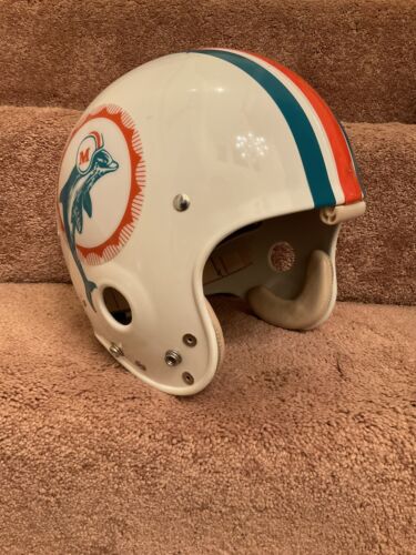 Vintage 1972 Riddell Kra-Lite II Football Helmet Miami Dolphins Undrilled! Sports Mem, Cards & Fan Shop:Fan Apparel & Souvenirs:Football-NFL Riddell   