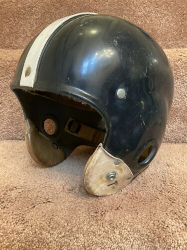Riddell 1950s RT2 Football Helmet Blue Under Clear Shell Baltimore Colts Shula Sports Mem, Cards & Fan Shop:Fan Apparel & Souvenirs:Football-NFL Riddell