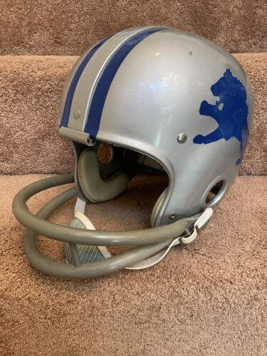 Riddell Kra-Lite RK2 Football Helmet 1967 Detroit Lions Mike Weger Autographed Sports Mem, Cards & Fan Shop:Fan Apparel & Souvenirs:Football-NFL Riddell