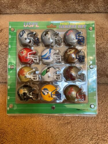 Original 1984 Riddell USFL Pocket Pro Helmet Set United States Football League Sports Mem, Cards & Fan Shop:Fan Apparel & Souvenirs:Football-Other Riddell