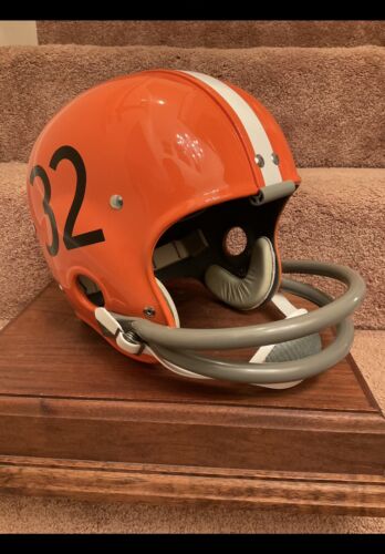 RK4 Husky Vintage Style Football Helmet 1957-1959 Cleveland Browns Jim Brown Sports Mem, Cards & Fan Shop:Game Used Memorabilia:Football-NFL:Helmet WESTBROOKSPORTSCARDS   