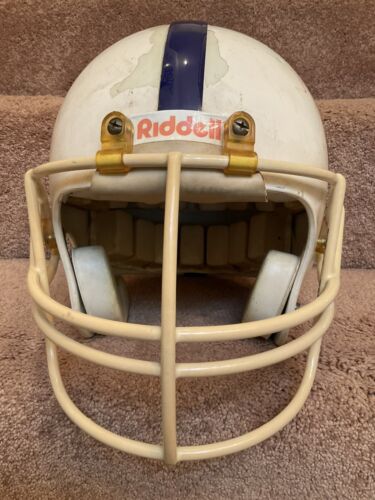 Original Riddell AF2 Indianapolis Colts Football Helmet Game Used NOPDW Facemask Sports Mem, Cards & Fan Shop:Fan Apparel & Souvenirs:Football-NFL Riddell   