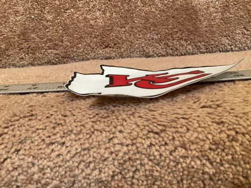 Full Size Kansas City Chiefs Vintage Authentic Thin Mil Football Helmet Decals Sports Mem, Cards & Fan Shop:Autographs-Original:Football-NFL:Helmets WESTBROOKSPORTSCARDS