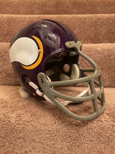 Minnesota Vikings Painted Horns RK2 Style Suspension Football Helmet Alan Page Sports Mem, Cards & Fan Shop:Fan Apparel & Souvenirs:Football-NFL Riddell