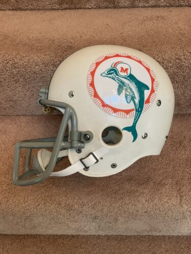Vintage Riddell Kra-Lite TK2 Football Helmet 1973 Miami Dolphins Jim Kiick Rare Sports Mem, Cards & Fan Shop:Fan Apparel & Souvenirs:Football-NFL Riddell   