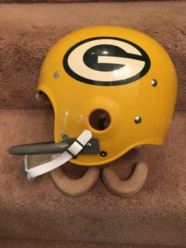 Vintage Riddell 1971 Kra-Lite TK2 Football Helmet Green Bay Packers Bart Starr Sports Mem, Cards & Fan Shop:Fan Apparel & Souvenirs:Football-NFL Riddell   