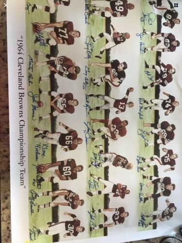CLEVELAND BROWNS 1964 CHAMPIONSHIP TEAM 24 Players SIGNED Autograph JIM BROWN Sports Mem, Cards & Fan Shop:Autographs-Original:Football-NFL:Photos WESTBROOKSPORTSCARDS