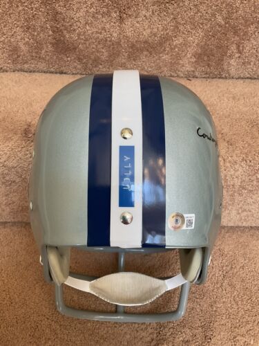 Bob Lilly Autographed Stats RK2 Dallas Cowboys Football Helmet Authentic Paint Sports Mem, Cards & Fan Shop:Fan Apparel & Souvenirs:Football-NFL Riddell