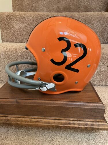 RK4 Husky Vintage Style Football Helmet 1960 Cleveland Browns Jim Brown Sports Mem, Cards & Fan Shop:Game Used Memorabilia:Football-NFL:Helmet WESTBROOKSPORTSCARDS