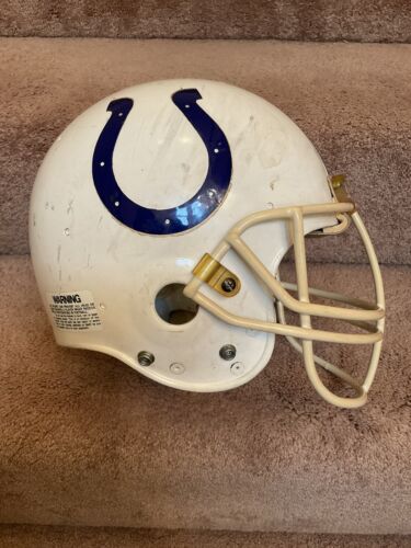 Original Riddell AF2 Indianapolis Colts Football Helmet Game Used NOPDW Facemask Sports Mem, Cards & Fan Shop:Fan Apparel & Souvenirs:Football-NFL Riddell