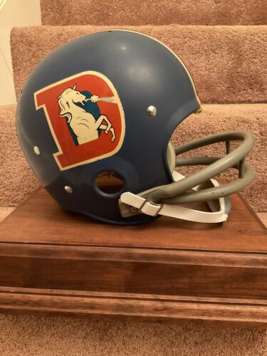 Vintage Riddell Authentic Denver Broncos Kra-Lite TK2 1971 Football Helmet Rare Sports Mem, Cards & Fan Shop:Fan Apparel & Souvenirs:Football-NFL Riddell
