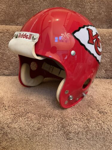 Vintage 1970s TK2 Riddell Kra-Lite II Football Helmet Kansas City Chiefs Sports Mem, Cards & Fan Shop:Fan Apparel & Souvenirs:Football-NFL Riddell