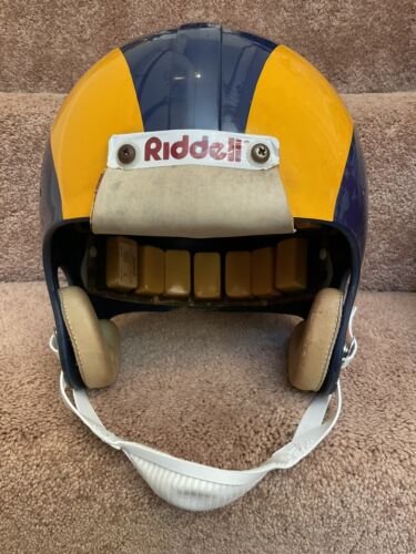 Los Angeles Rams Vintage Riddell 1977 Kra-Lite II PAC-3 Football Helmet Large Sports Mem, Cards & Fan Shop:Fan Apparel & Souvenirs:Football-NFL Riddell   