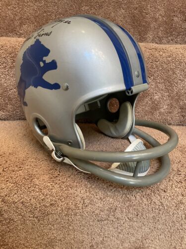 Riddell Kra-Lite RK2 Football Helmet 1967 Detroit Lions Mike Weger Autographed Sports Mem, Cards & Fan Shop:Fan Apparel & Souvenirs:Football-NFL Riddell